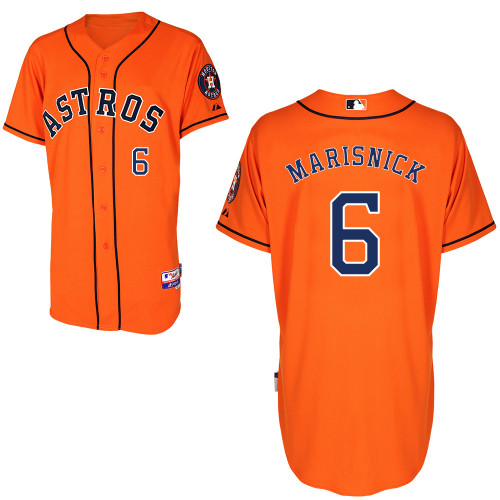 Jake Marisnick #6 Youth Baseball Jersey-Houston Astros Authentic Alternate Orange Cool Base MLB Jersey